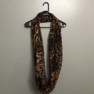 Leopard print infinity scarf